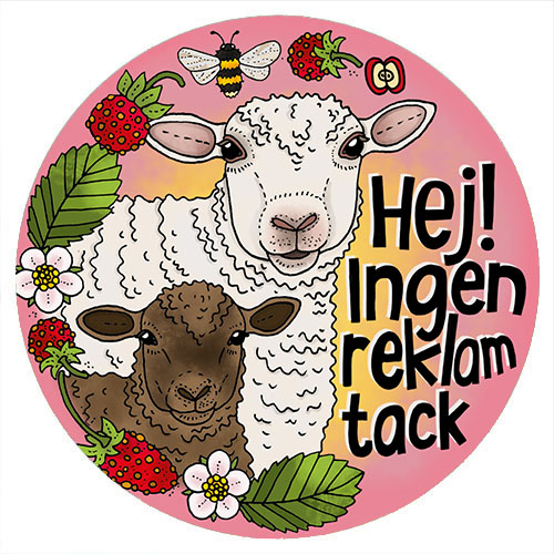 Klisterdekal - Ingen reklam Får