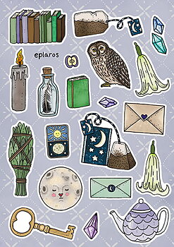 A5 ark - Stickers Magisk måne