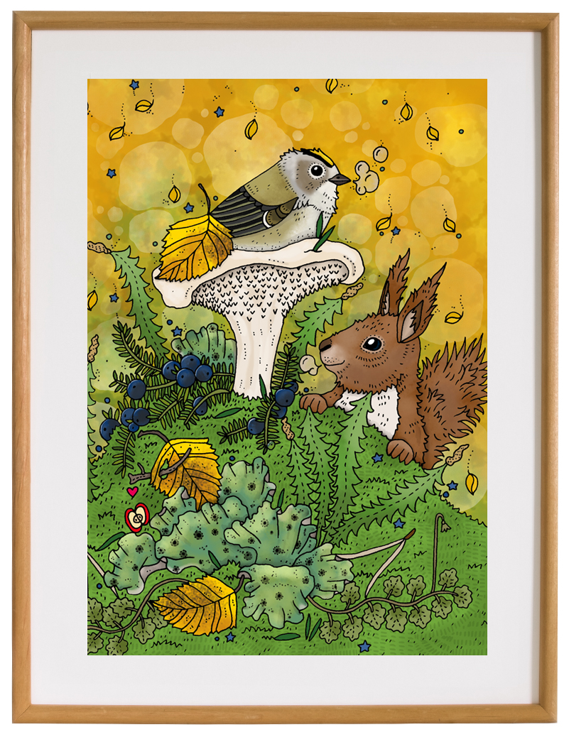 Affisch Höstskog, 30x40 cm