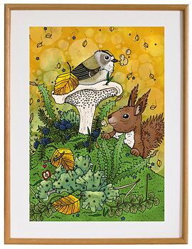 Affisch Höstskog, 30x40 cm
