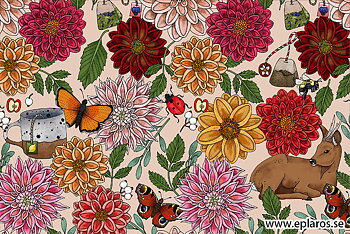 Vykort 10x15 cm Dahlia