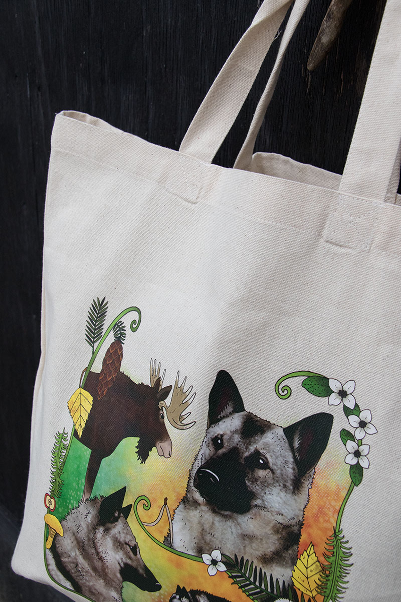 Tygväska/påse - Gråhund - 2