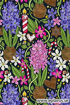 Vykort 10x15 cm Julkort Hyacint