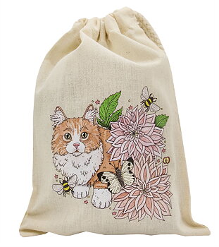 Liten present/förvaringspåse - Katten Kurry