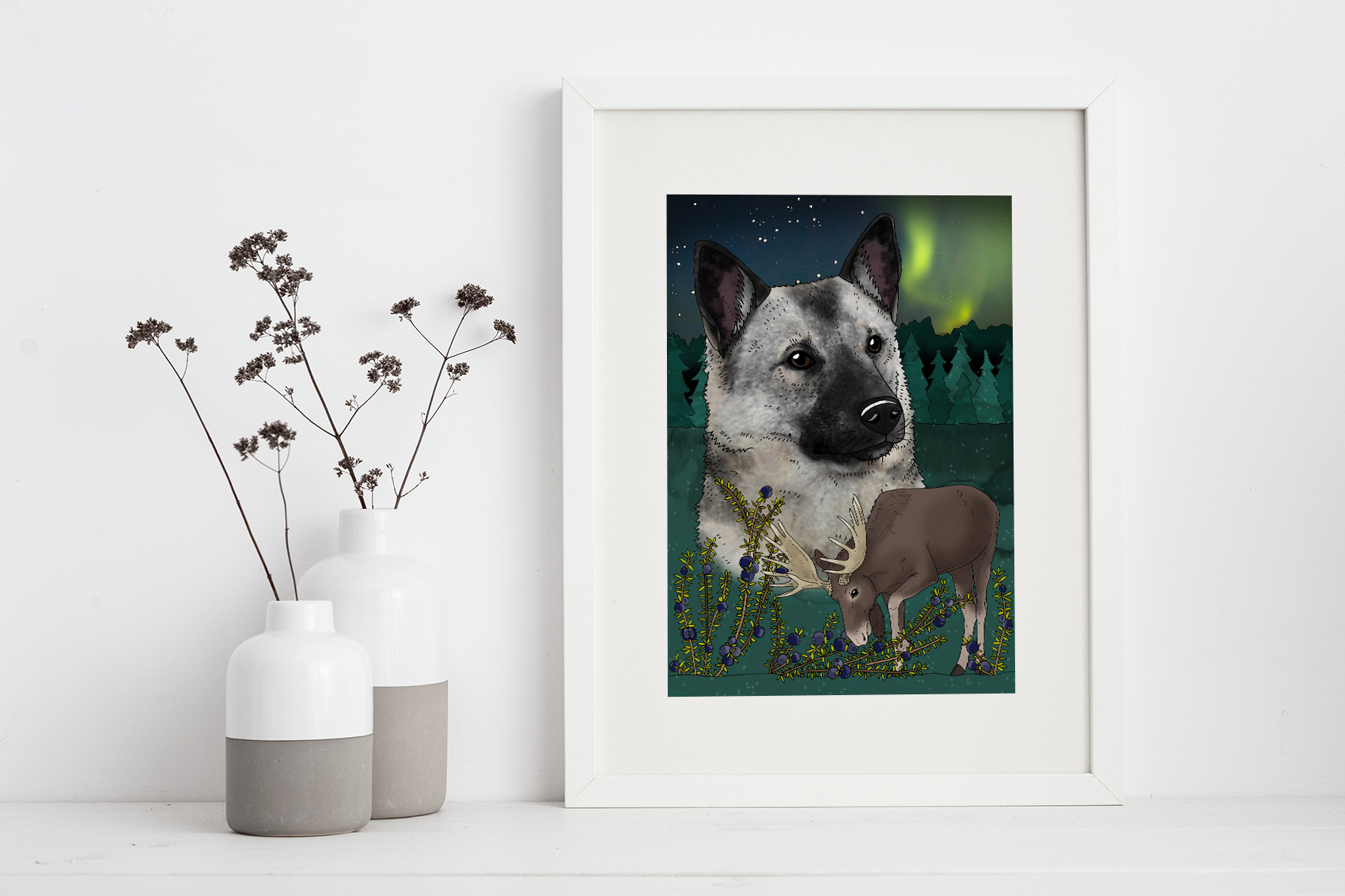 Affisch Gråhund, 30x40 cm - 2