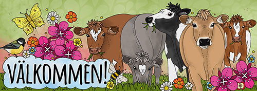 Skylt - Välkommen Kvigflock