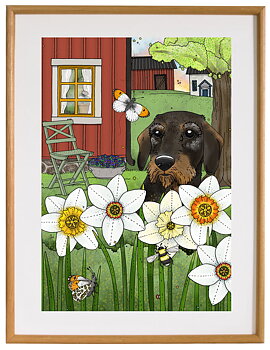 Affisch Taxen i trädgården, 30x40 cm