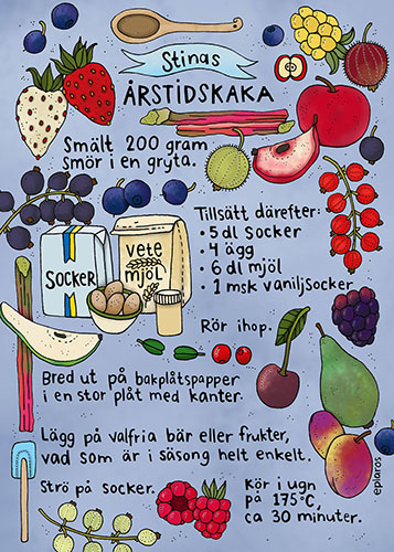 Receptkort A5 - Årstidskaka