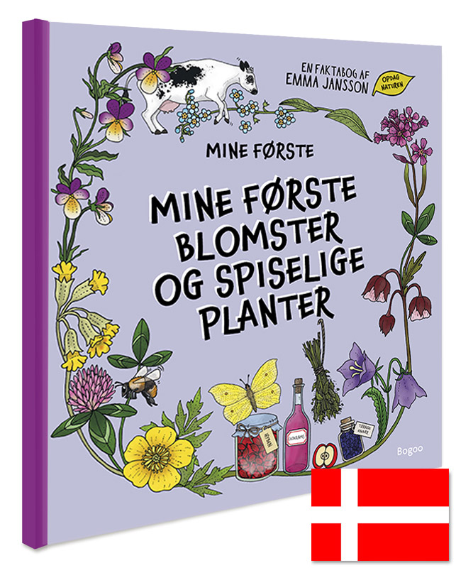 Mine første blomster og spiselige planter - Danska!