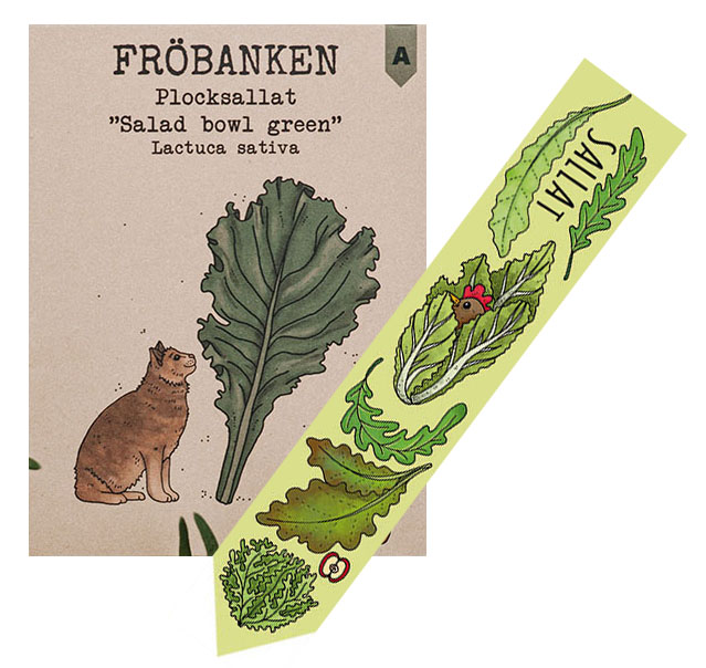 Fröpåse - Sallat inkl. odlingspinne