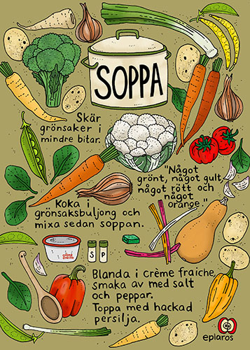 Receptkort A5 - Soppa