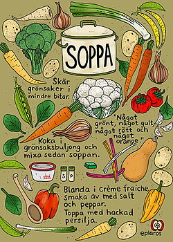 Receptkort A5 - Soppa