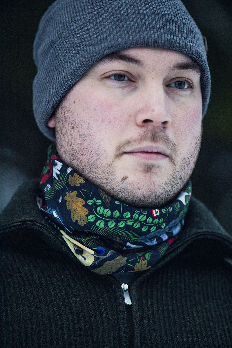 Tub / multiscarf med fleecekant Skogens matta - 4