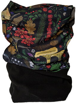 Tub / multiscarf med fleecekant Skogens matta