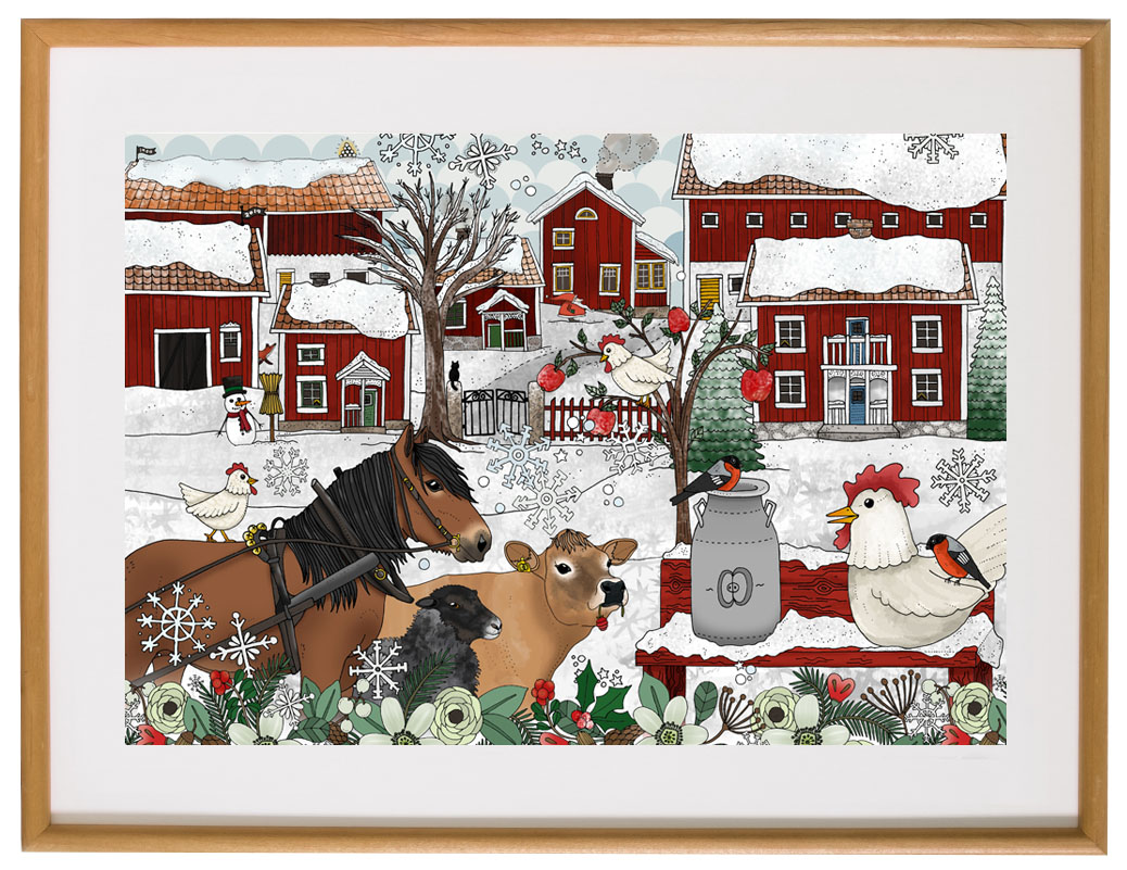 Affisch Jul i Äpplarum, 30x40 cm