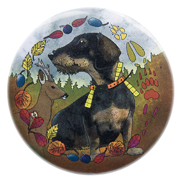 Badge - Strävhårig tax