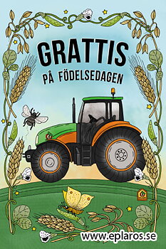 Vykort 10x15 cm Traktorgrattis