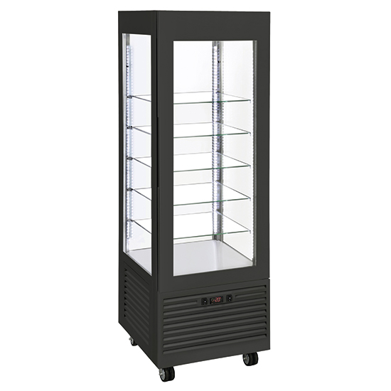 Kyldisk med 5 kvadrerade glashyllor, ventilerad kylning, -5 ° C / -20 ° C, 600x600 mm