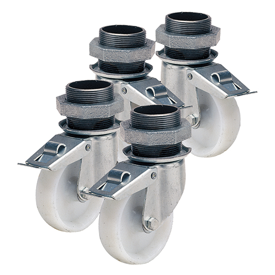 Set av 2+2 wheels med brake - 2