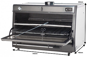 Pira 90 LUX Inox, 910x795 mm