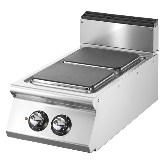 Elektrisk spis, 2 square hot tallrikar