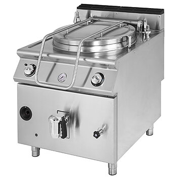 Gas boljeing pan, indirect värme, kapacitet 150 liter