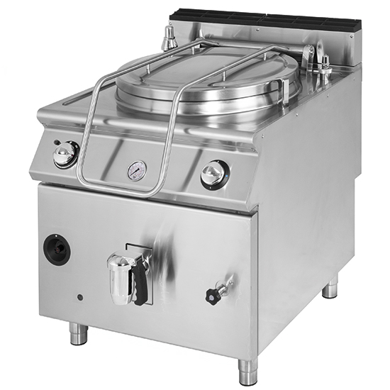 Gas boljeing pan, indirect värme, kapacitet 150 liter