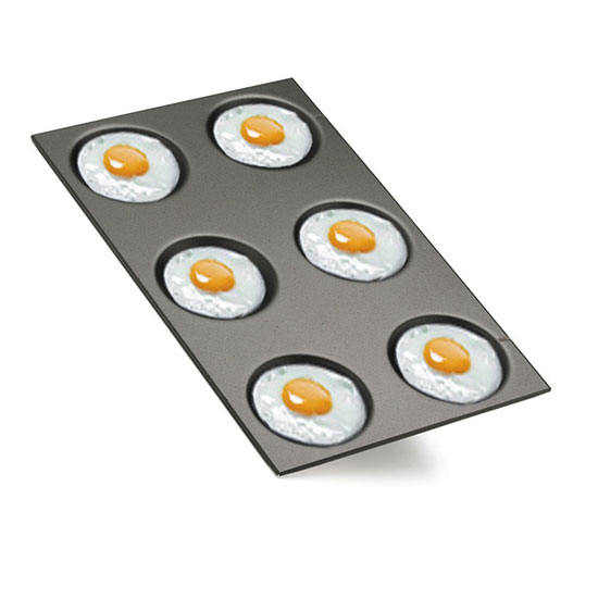 Bakplåt gn 1/1 non stick täckt för stekta ägg, omelett och crêpes ø 12,5 cm - 2