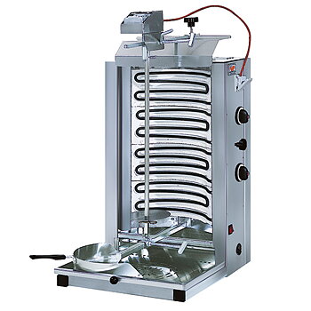 Elektrisk kebab grill med 2 värme zoner, top motor, 30 kg