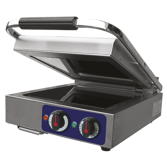 Kontaktgrill 400x300 mm med keramiska glasplattor, 550x550 mm
