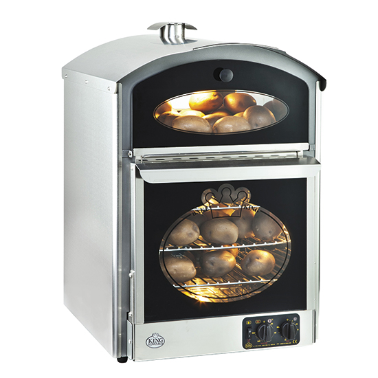 Potatiskonvektionsugn med uppvärmd display, kapacitet 60 potatis,  500x580 mm