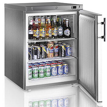Underbänkkyl in rostfritt stål , 145 liter, +0°/+8°c