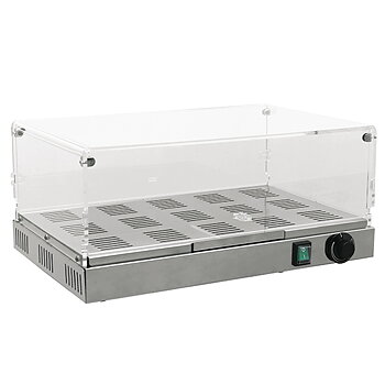 Konditoridisplay med 1 nivå, + 30 ° / + 90 ° C, 510x350 mm