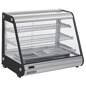 Uppvärmd display med 3 nivåer och skjutglas, bänkenhet, w=856 mm