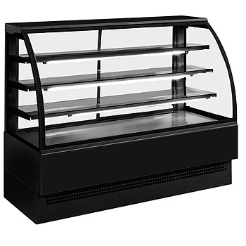 Hot konditordisk med 3 hyllor , +30°/+90°c, w=1200 mm - ral9005