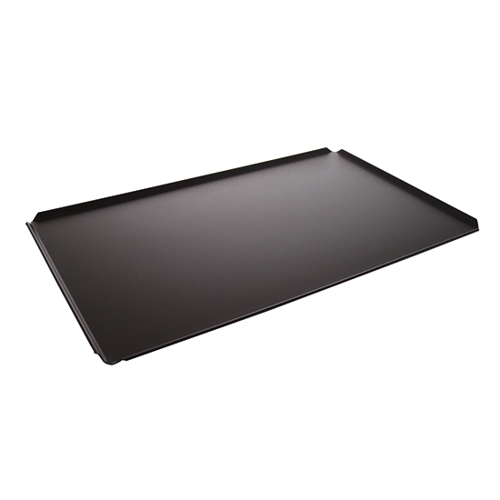 Bakplåt i aluminium, gn 1/1 - 4 sidor 45°, tynec täckt