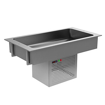 Drop-in statisk kylt tråg 4x gn 1/1, +3°+5°c