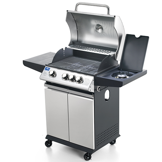 Barbecue på hjul med spis, gas, cooking area 550x410 mm - 2