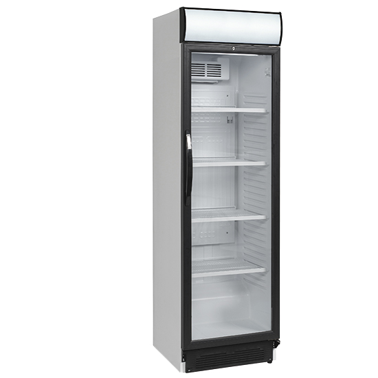 Stående flaskkylare 379 liter med glasdörr och canopy ljus, 5 hyllor , +1°/+10°c