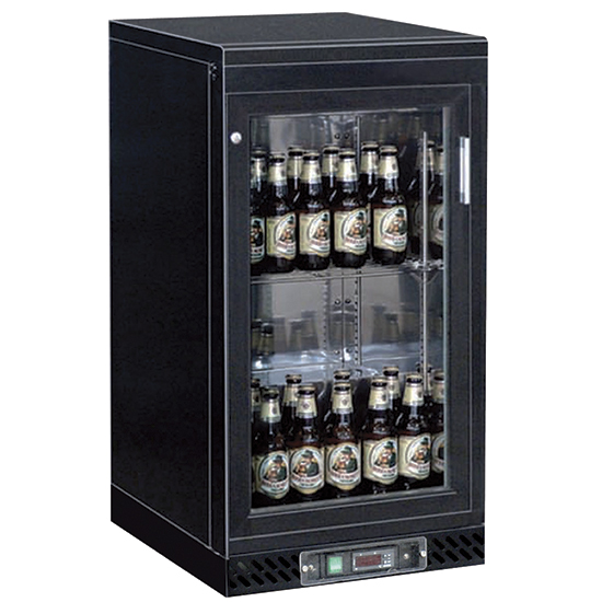 Underbänkkyl med 1 hängd glasdörr, 133 liter, +1°/+10°c