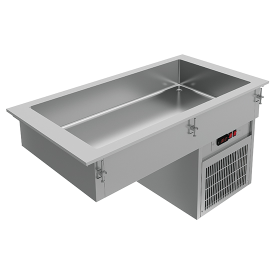 Drop in kyldisk med statisk kylning, 4x GN 1/1 H = 1440x610 mm 