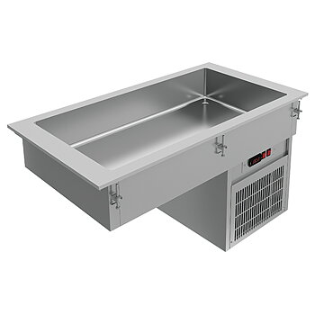 Drop in kyldisk med statisk kylning, 4x GN 1/1 H = 1440x610 mm 