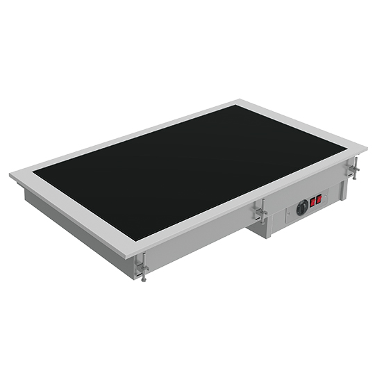 Keramisk spis, inbyggd modell, 2x GN1 / 1, 790x610 mm