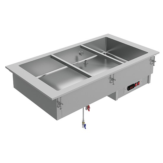 Inbyggd Bainmarie, elektrisk, 5x GN 1/1 H = 150 mm, 1765x610 mm