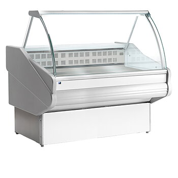 Bain-marie disk 2020 mm med böjt glas front, +70°c