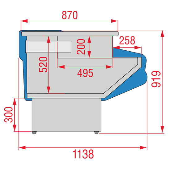 Kassadisk w=800 mm