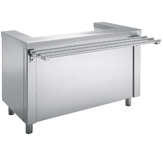 Serveringbänk för tallrikar, dispenser vagn  B = 1300x700 mm