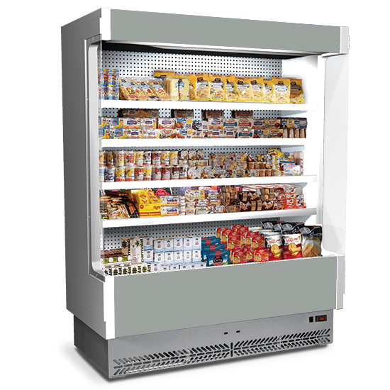 Vertikal multi-deck kyldisk 880 mm med 4 hyllor , +3°/+5°c