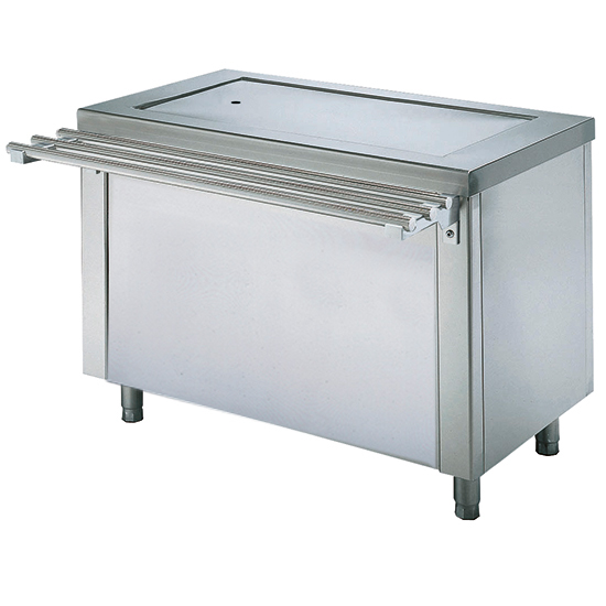 Bain-marie på öppet skåp 4x GN 1/1 kyld platta