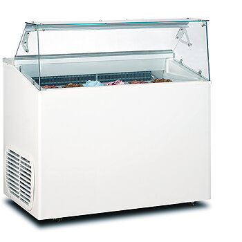 Glassdisk med statisk kylning, kapacitet 6x 5 liter, storage 8x 5 liter